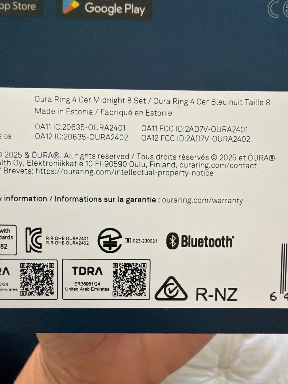 Oura Ring 4 Ceramic Smart Ring - navy